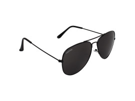 CREATURE Basic Black Aviator Uv-Protected Unisex Sunglasses(Lens-Jet-Black||Frame-Black||SUN-004)